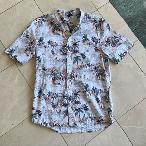 Mens Short Sleeve PALM TREE Printed Shirt
